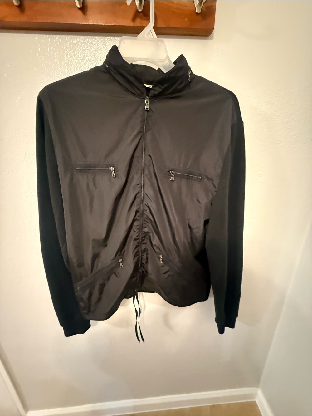 Prada Black Zip-Up Windbreaker Jacket